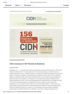 CIDH concluye el 156-¦ Peri¦üodo de Sesiones_Página_1